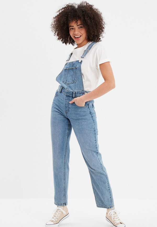 Latzhose - denim double stone