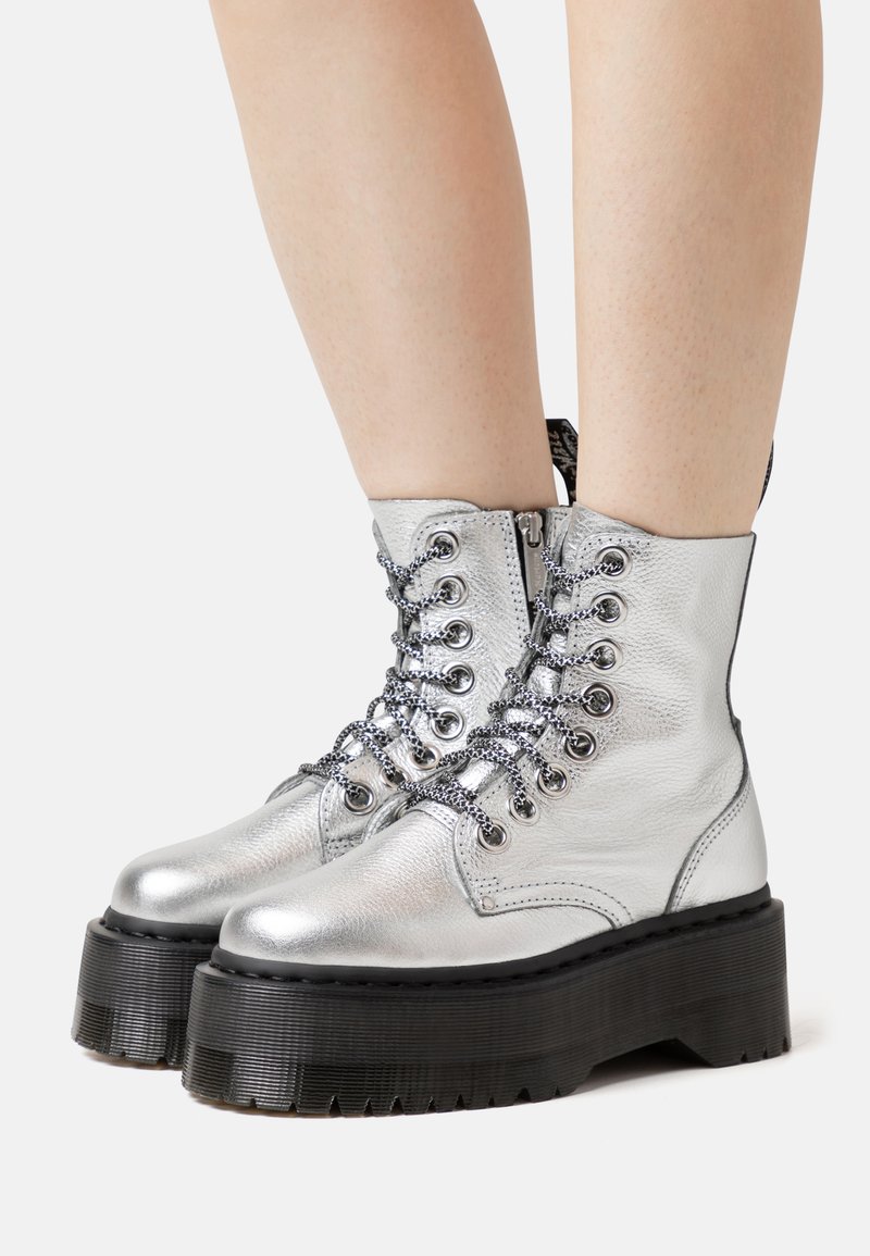 Dr. Martens - JADON MAX - Platform ankle boots - silver metallic, Enlarge