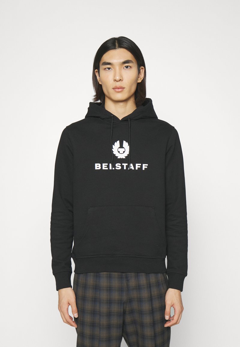 Belstaff - SIGNATURE HOODIE - Luvtröja - black/off white, Förstora