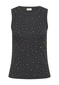 CARNA RHINESTONE - Felső - black oyster