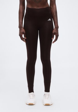 OPTIME ESSENTIALS STASH POCKET FULL LENGTH LEGGINGS - Κολάν - aurora coffee