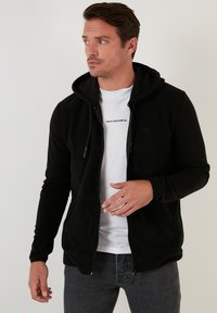 Buratti REGULAR FIT - Giacca in pile - black