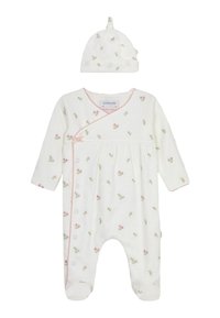 JoJo Maman Bébé FLORAL EMBROIDERED PRETTY REGULAR FIT SET - Berretto - cream