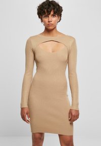 Urban Classics - CUT OUT - Rochie tip creion - unionbeige Imagine miniatură 1