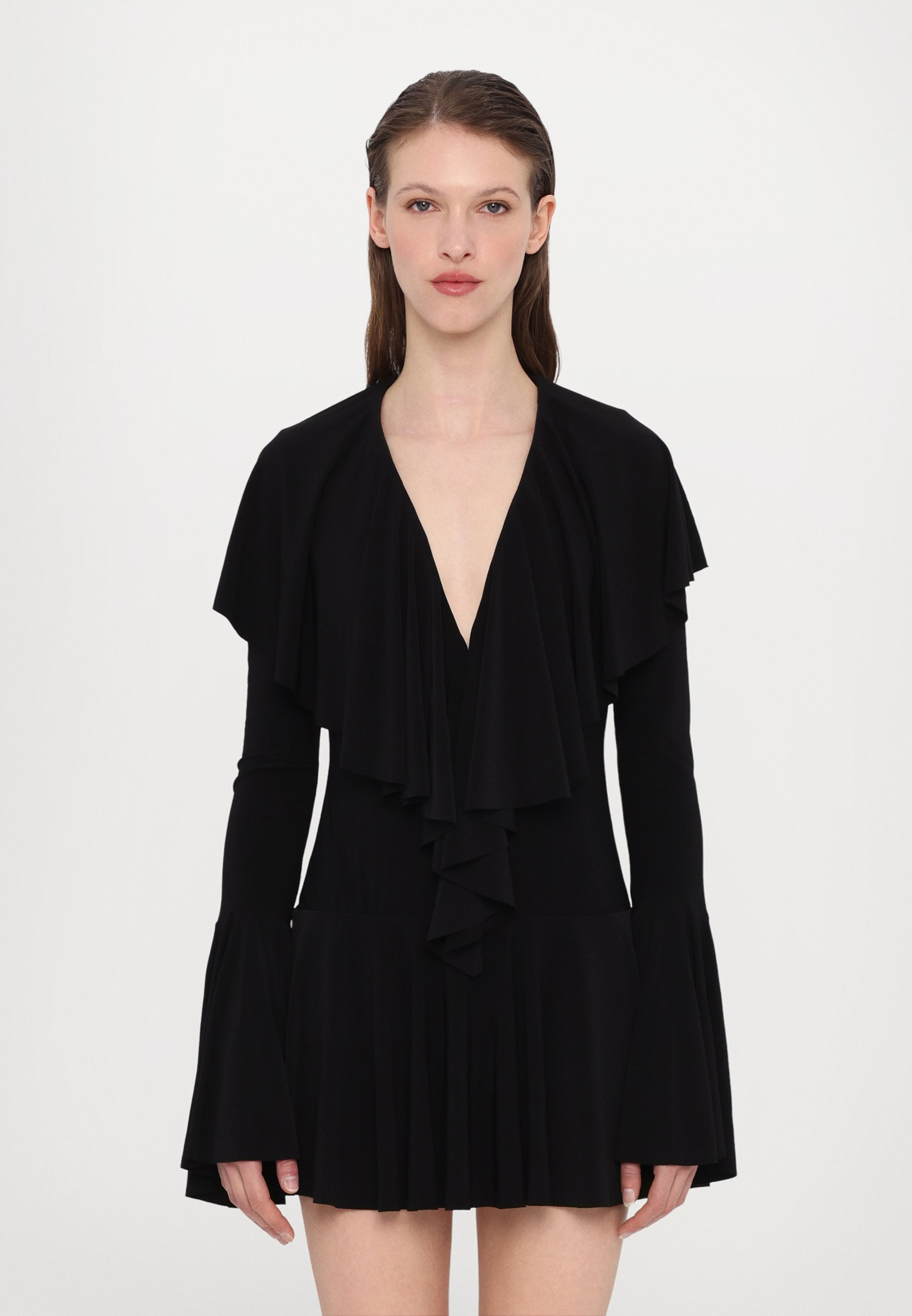 strapless open back dress Threadbare Women's Black Knitted Sequin Slash Neck Mini Dress main image 1