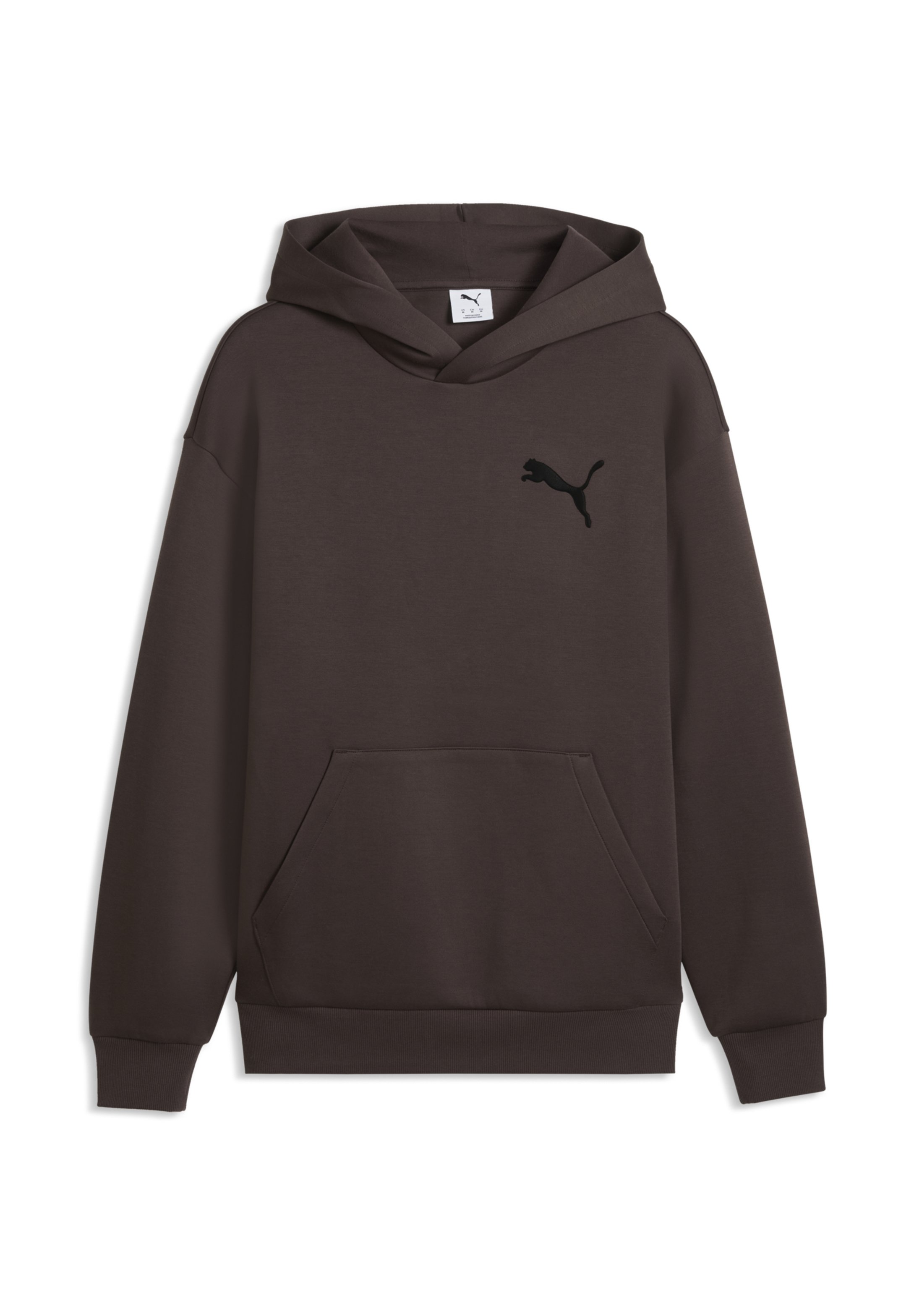 Puma ESSENTIALS ELEVATED CAT LOGO RELAXED - Mikina s kapucí - chocolate brown