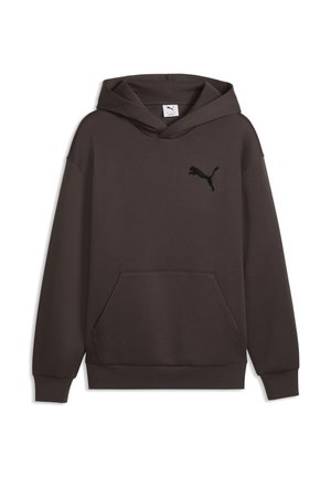 ESSENTIALS ELEVATED CAT LOGO RELAXED - Kapuzenpullover - chocolate brown