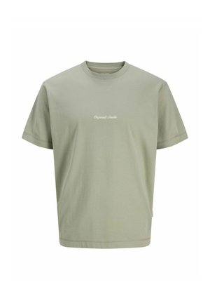 JORNORREBRO EMB TEE SS CREW NECK PLS - T-shirts print - seagrass