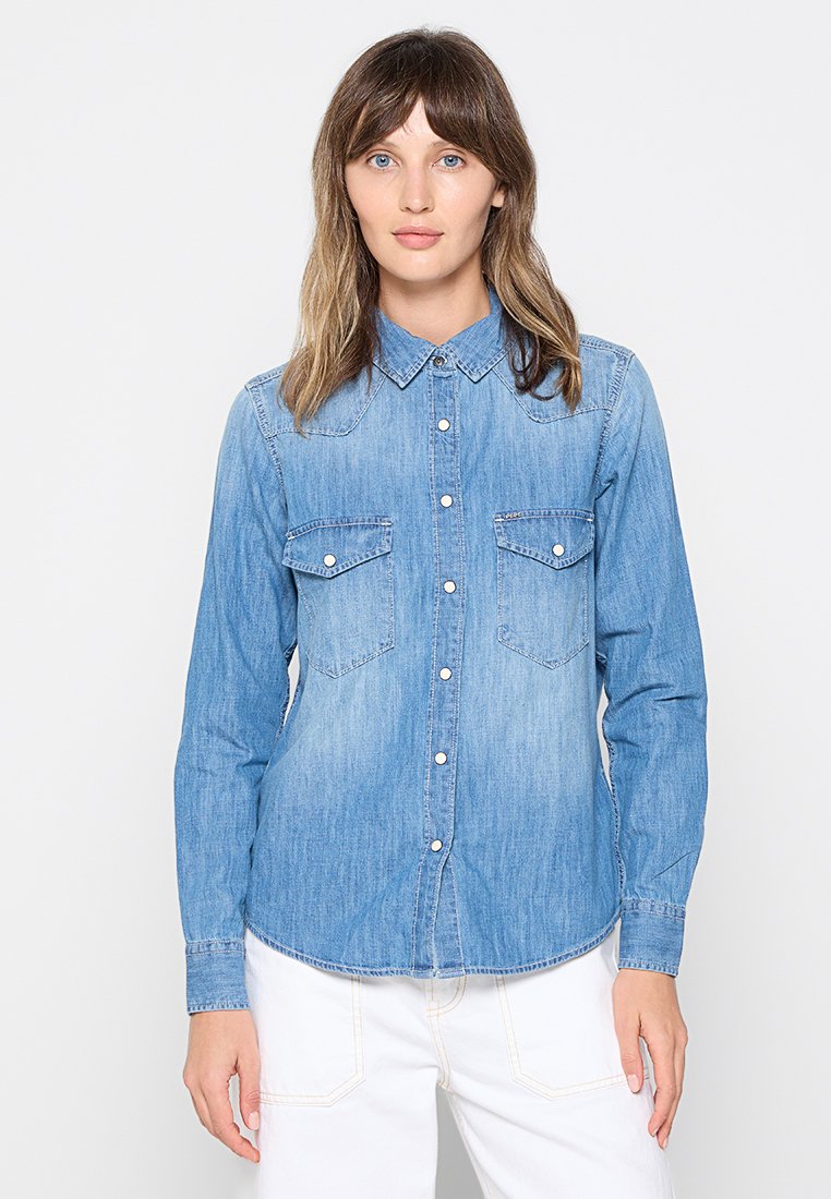 Pepe Jeans Overhemdblouse blauw Pepe Jeans Overhemdblouse blauw