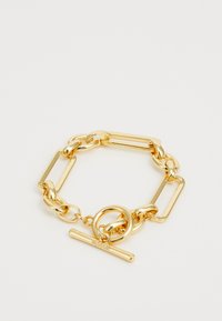 RECTANGULAR LINK T-BAR BRACELE - Náramok - pale gold-coloured