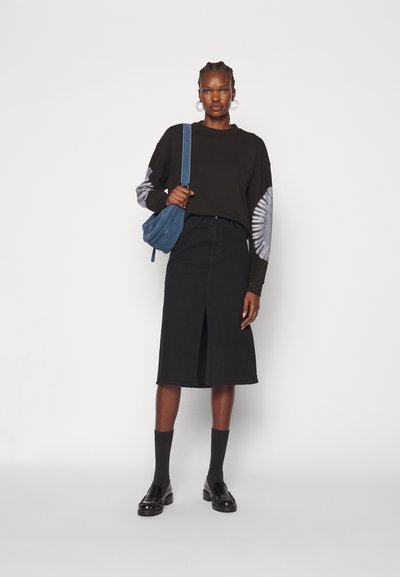 Proenza Schouler White Label MIDI SKIRT - Fustă în formă de A - black