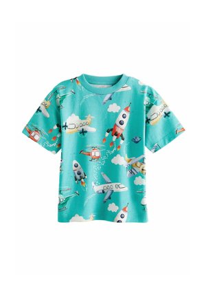 Next ALL OVER SHORT SLEEVE - REGULAR FIT - T-shirts print - blue