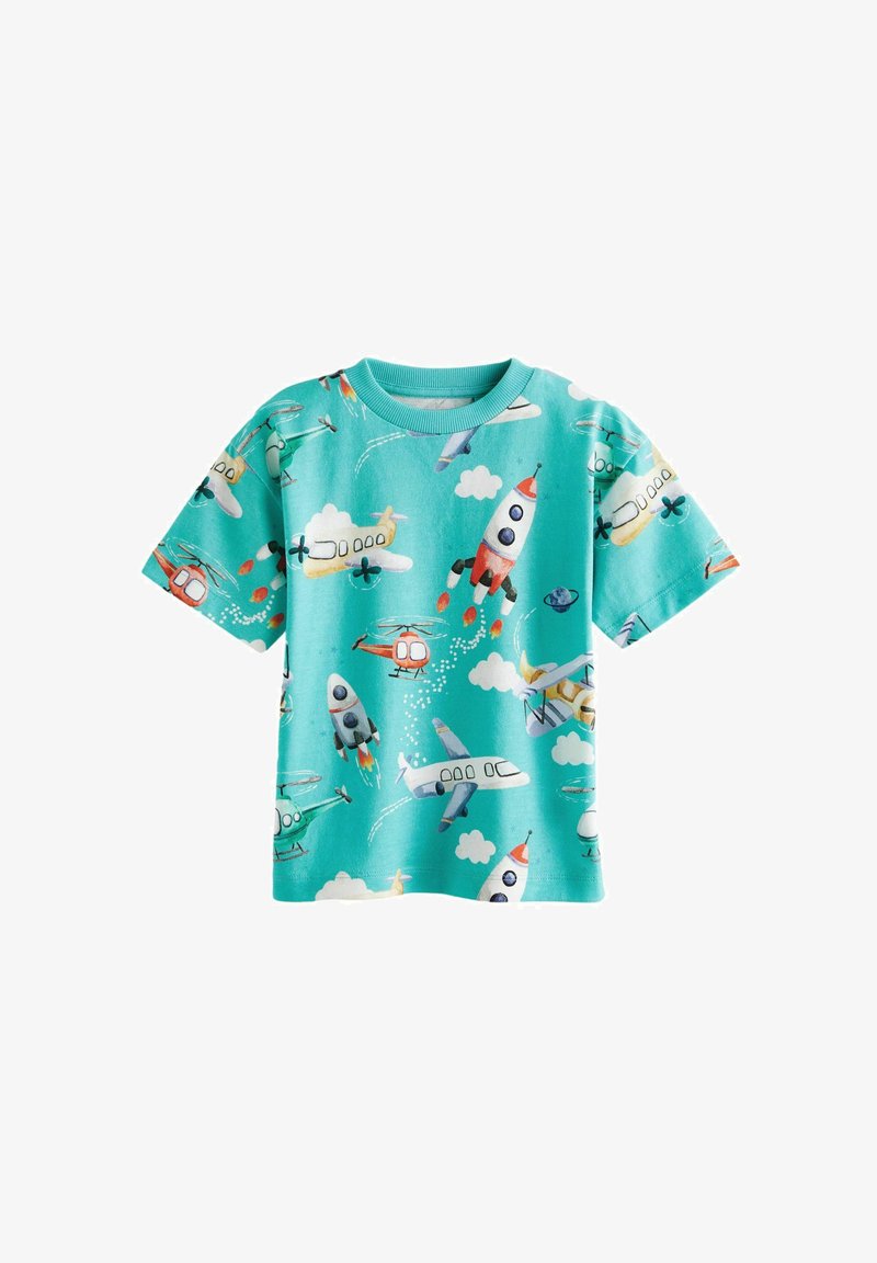 Next ALL OVER SHORT SLEEVE - REGULAR FIT - Camiseta estampada - blue
