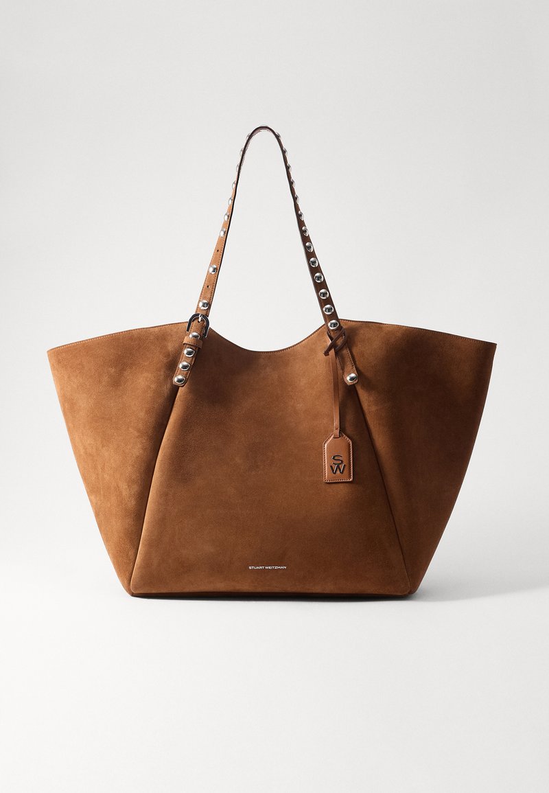 Stuart Weitzman GOGO STUD TOTE - Geantă de mână - fox