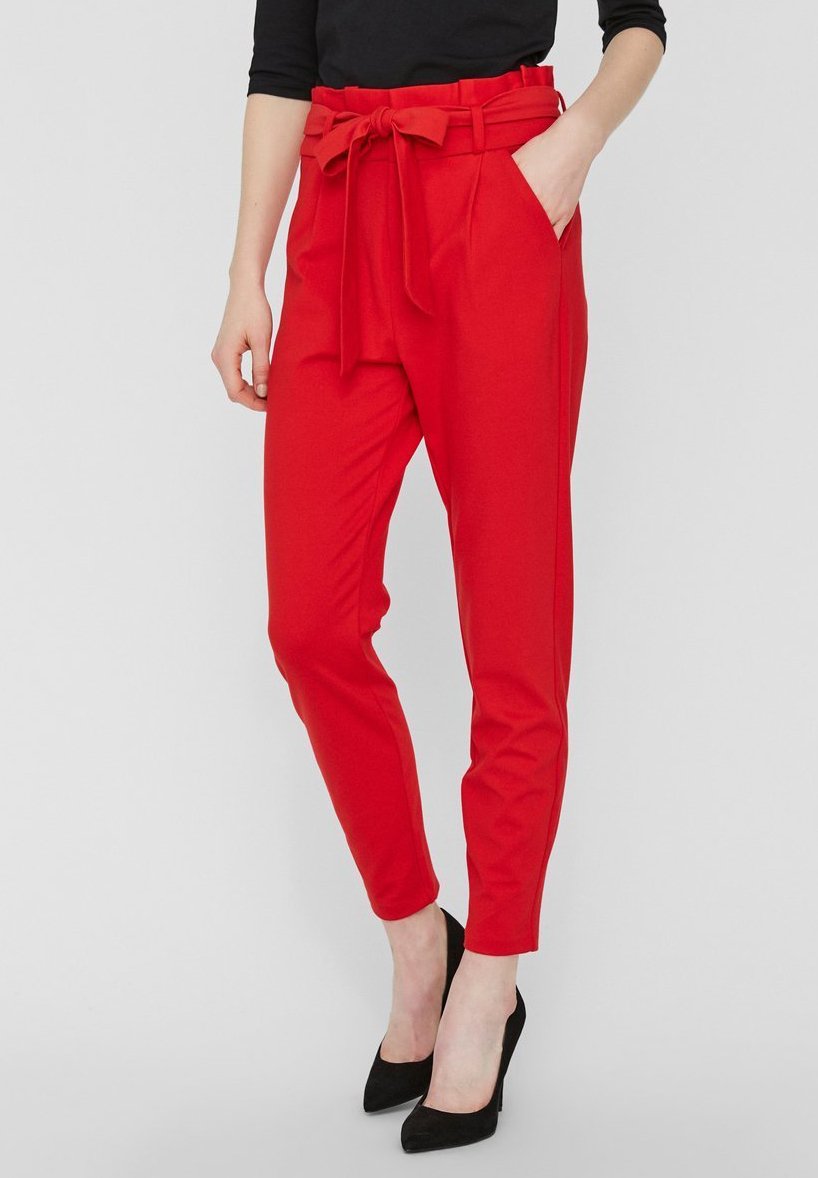 Vero Moda VMEVA PAPERBAG - Broek - goji berry/(rood)paars - Zalando.nl