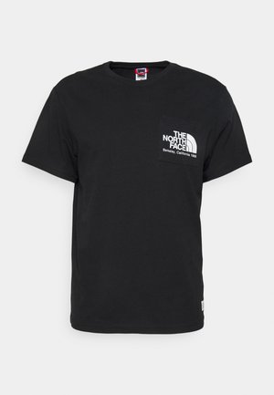 BERKELEY CALIFORNIA POCKET TEE  - T-shirt z nadrukiem - black