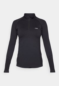 ICANIWILL DEFINE SEAMLESS 1/4 ZIP - T-shirt à manches longues - black