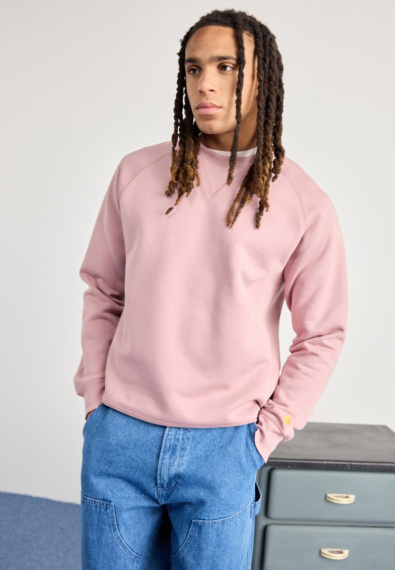 Carhartt WIP CHASE - Sweatshirt - glassy pink / gold