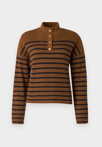 BUTTON - Svetr - highland khaki/dark night navy