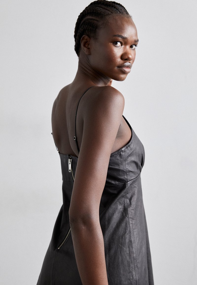 The Kooples ROBE CUIR - Cocktail dress / Party dress - black - Zalando.ie
