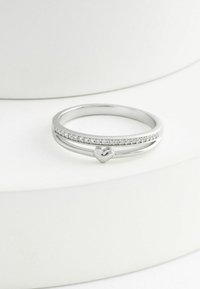 Next DOUBLE BAND HEART  REGULAR FIT - Anillo - silver coloured