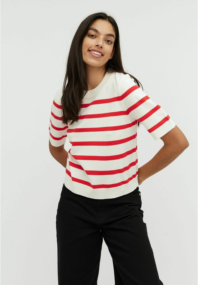mbyM CARLA - Trükipildiga T-särk - sugar flame stripe