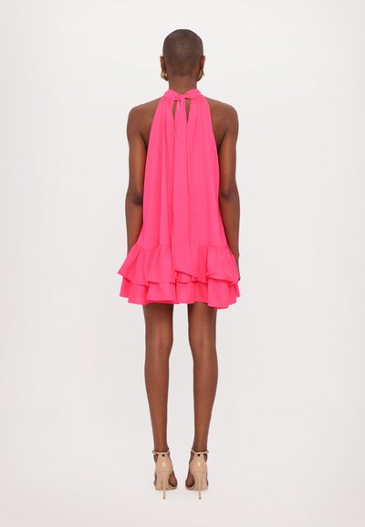 Alice + Olivia ERNA HALTER TIERED MINI DRESS - Kokteiļkleita/ballīšu kleita - pink