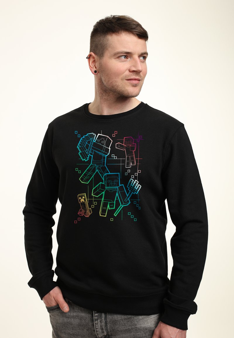 Henry Tiger MINECRAFT GRADIENT LINES - Sudadera - black