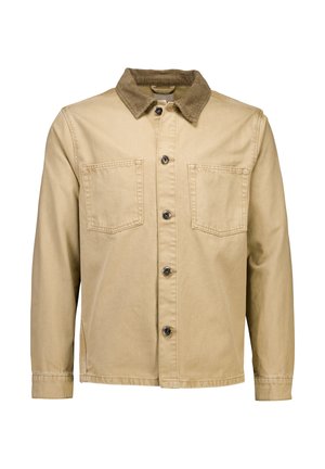 Lindbergh, CORDUROY COLAR TWILL OVERSHIRT - Cowboyjakker - sand