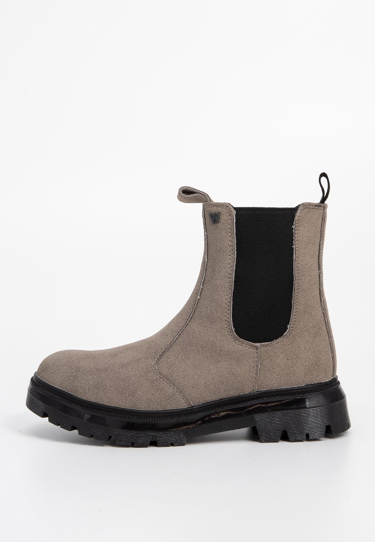 Wrangler Enkellaarsjes met plateauzool taupe