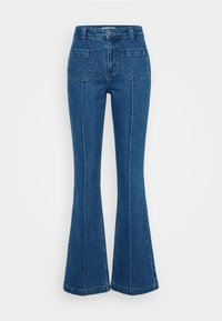 ONLEBBA POCKET - Flared-farkut - medium blue denim