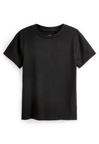 SUPER SOFT TENCELÂ„¢ RIBBED SHORT SLEEVE T-SHIRT - T-shirt - bas - black