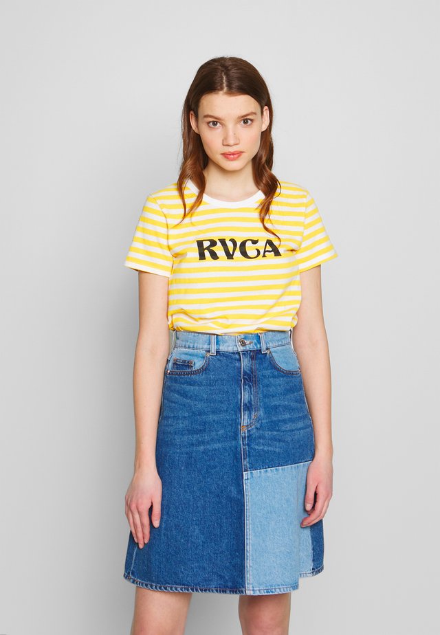 MURPHY STRIPE TEE - T-shirts med print - yellow