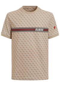LOGO ALL OVER - Tricou cu imprimeu - beige