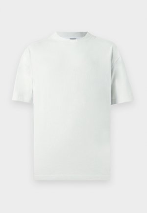 Ljusgrön t-shirt i bomull med avslappnad passform, korta ärmar och ribbad rund halsringning. Inga mönster eller extra detaljer.