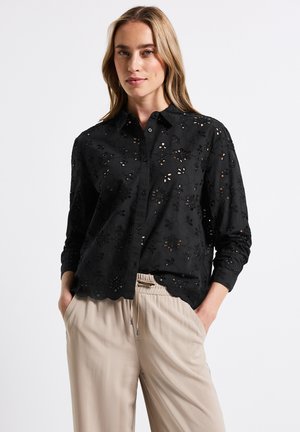 Street One Button-down blouse - schwarz