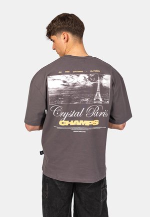 CRYSTAL PARIS OVERSIZED LAVILLE - T-shirt con stampa - grey