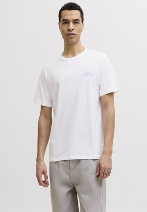 Jack & Jones JJCOLLEGE LOGO TEE CREW NECK 3 PACK - Navadna majica - mineral blue/bright white/black