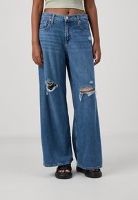 GAP Petite BAGGY TALIA  - Brīva piegriezuma džinsi - blue