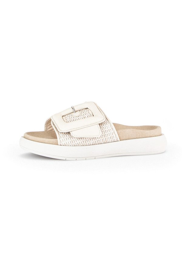 Pantolette flach - beige