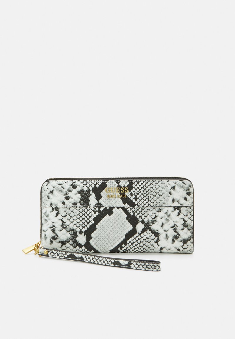 Guess KATEY LARGE ZIP AROUND Wallet white/black/white Zalando.co.uk