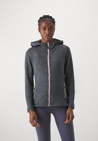 CMP - WOMAN JACKET FIX HOOD - Mikina na zip - titanio melange/rose Miniatura obrázku 1