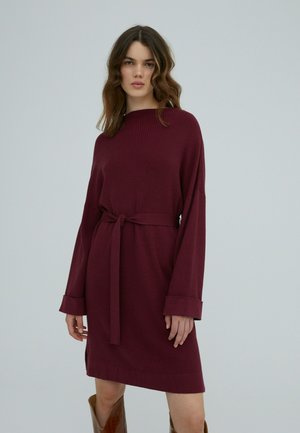 NATA - Jerseykleid - burgunder