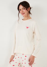LELA SET REGULAR FIT - Komplet pidžame - ecru