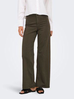 JDY HOSE MIT WEITEM BEINSCHNITT JDYIRIS NORMAL GESCHNITTEN HOSE MIT WEITEM BEINSCHNITT - Flared jeans - slate black
