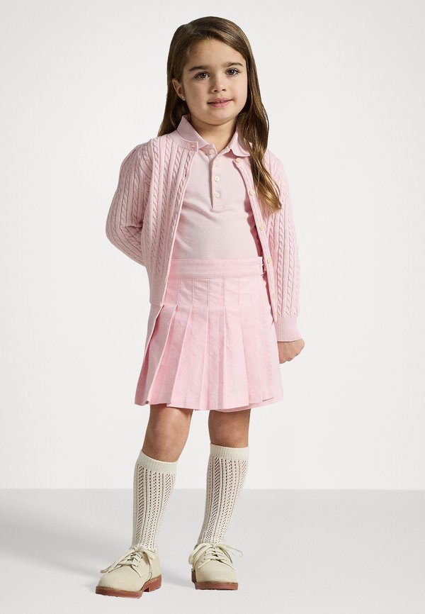 PLEATED COTTON OXFORD FAUX WRAP SKORT - Shorts