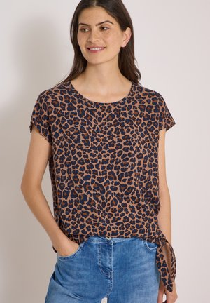 Cecil, DROPPED SHOULDER BLUSENSHIRT MIT KNOTEN - Blouse - creamy mocha