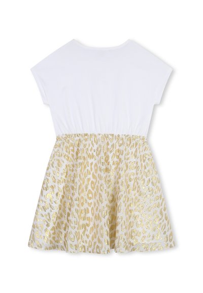 Michael Kors Kids IMPRIMÉE - Robe en jersey - ecru dore