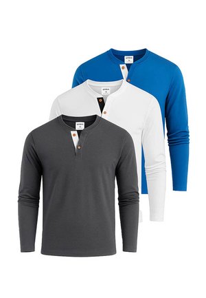 SET OF 3  - Camiseta de manga larga - blue dark grey white
