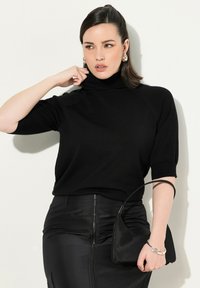Ulla Popken TURTLENECK - T-shirt basic - black